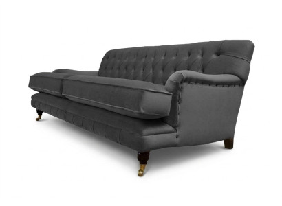 Designer Sofa 3 Sitzer Modern Couch Polster Grau Sofas Designsofa