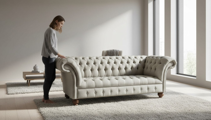 Dreisitzer Design Sofa 3 Sitzer Couchen Grau Polster Sofas Möbel Neu