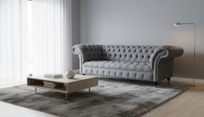 Grau Designer Couch Sofa Dreisitzer Luxus Couchen Möbel Sofas Textil