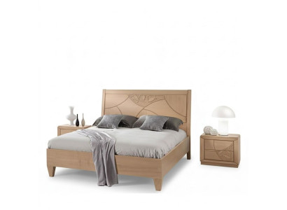 Design Schlafzimmer 3tlg. Bett 2x Nachttische Modern Luxus Betten Set