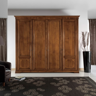 Kleiderschrank Schrank Luxus Holz Design Möbel Schlafzimmer Braun Neu