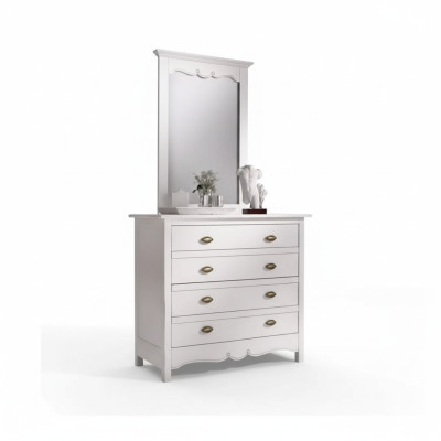Holz Italienische Dsigner Möbel 2tlg Set Möbel Stil Luxus Kommode mit Spiegel