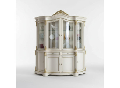 Vitrine Italienische Luxus Möbel Vitrinen Anrichte Schrank Glas Design