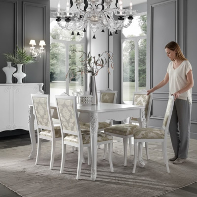 Komplett Set Esstisch 4x Stühle Esszimmer Set Ess Gruppe Holz Tisch 5tlg Neu