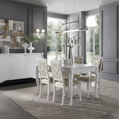 Komplett Set Esstisch 4x Stühle Esszimmer Set Ess Gruppe Holz Tisch 5tlg Neu