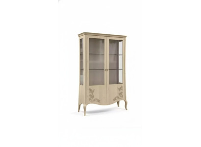 Vitrine Holz Luxus Klassische Anrichte Design Möbel Italienische Beige
