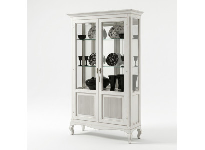 Vitrine Anrichte Vitrinen Luxus Glas Schrank Holz Design Möbel Italien