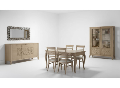 Design Esszimmer Set Esstisch 8tlg Holz Möbel Sideboard 4x Stühle Neu