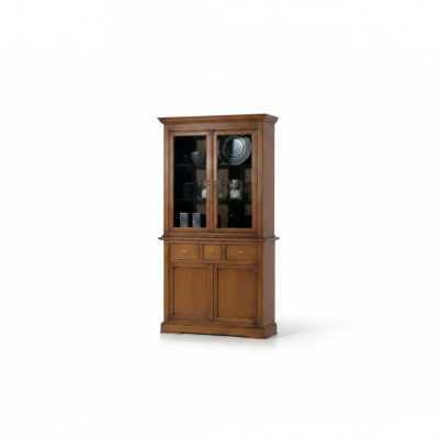 Klassische Vitrine Braun Glas Schrank Luxus Glasschrank Vitrinenschrank