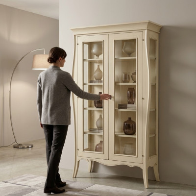 Italienische Möbel Vitrine Schrank Schau Schränke Design Wohnzimmer Neu