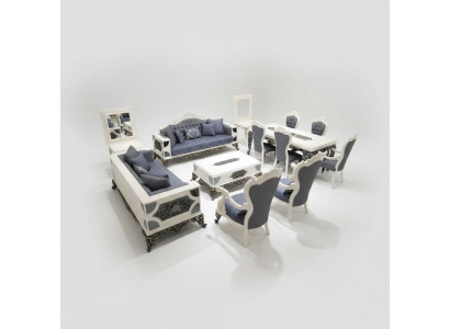 Modernes 4 tlg Wohnzimmer Set Stilvollen 2x Sofas Designer Sessel Neu