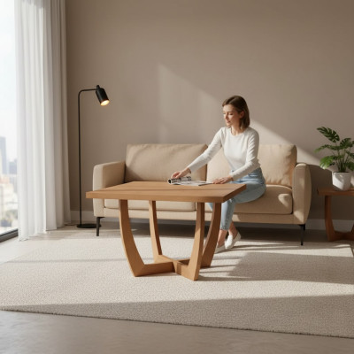 Esszimmer Esstisch Küchentisch 110 x 110 x 74 cm braun Stil Modern Tisch