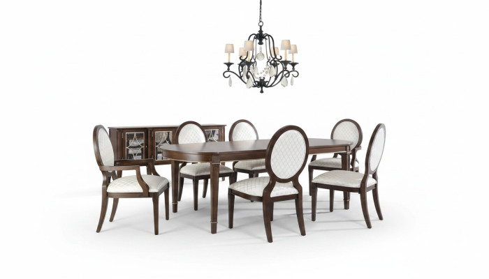 Set Esszimmertisch Esstisch 4х Stüehle 2x Stühle-mit-Armlehnen Essgruppe