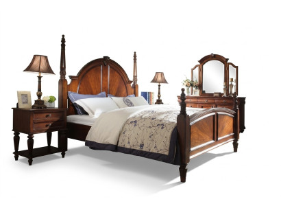 Bett 2x Nachttische Schlafzimmer Set Luxus Design neu braun 3tlg Modern