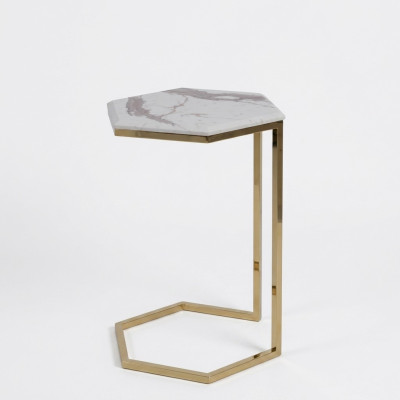 Beistelltisch Wohnzimmer Möbel Material Edelstah gold Edelstahl Design
