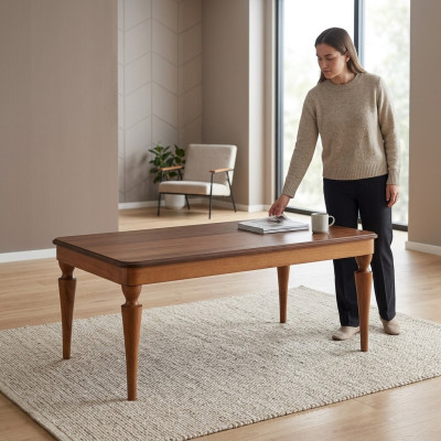 Couchtisch Luxus Design neu Wohnzimmer Möbel braun Tisch Holz