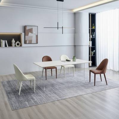 Weißer Esszimmer Tisch Esstisch 6x Stühle Designer Einsitzer 7tlg Set