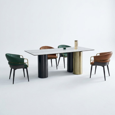Stilvolle Essgruppe Designer Esstisch Luxus Sitzgruppe 6x Stühle 7 tlg