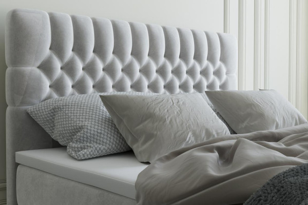 Chesterfield Doppelbett Schlafzimmer Luxus Bett Modern Möbel Boxspringbett
