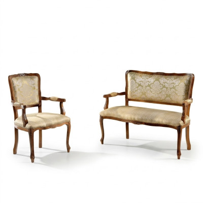 Sofagarnitur 3+3+1+1 Sitzer Couchtisch Sofa Sofas Sessel Luxus Garnitur Set 5tlg