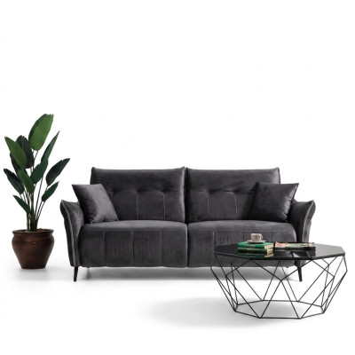 Dreisitzer Sofa Luxus Modern Wohnzimmer PolsterTextil Möbel Couch Neu