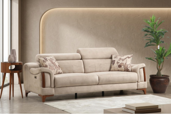 Dreisitzer Sofa Couch Wohnzimmer Designer Möbel Modern Polster Textil