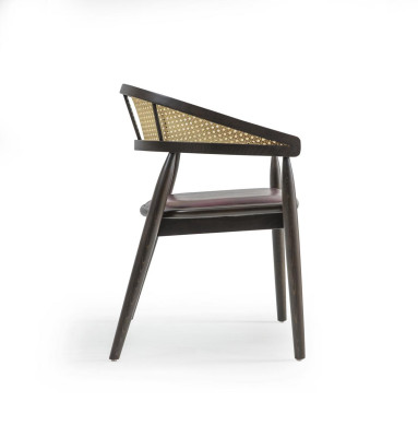 Design Armlehnstuhl Braun Holzstuhl Neu Möbel Sitz Esszimmer Einrichtung