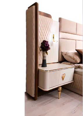 Schlafzimmer Garnitur Luxus Design Bett 2xNachttische Modern Einrichtung