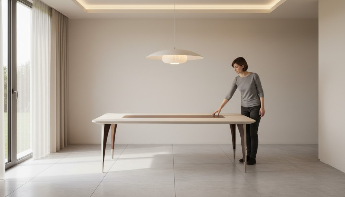 Luxuriöser Esstisch für Esszimmer in weißer Farbe moderne Holz möbel