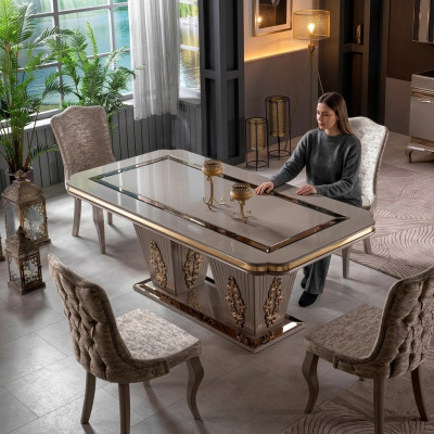 Esstisch Esszimmer Tisch Essecke Esszimmermöbel Tische Holz Grau Esstische