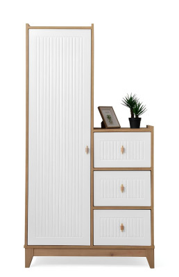 Komplett Kinderzimmer Set Bett 2x Kleiderschrank tisch Helles 4tlg Neu