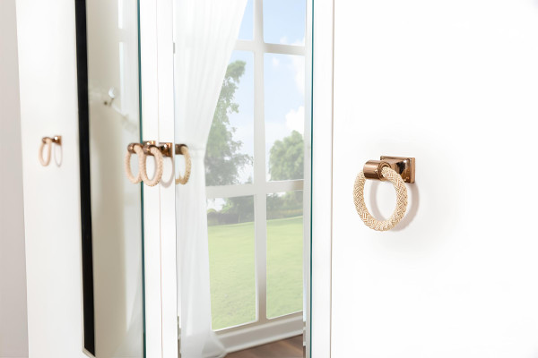 Weißer 4-Türiger Glasschrank Moderne Schlafzimmer Schränke Holz Möbel