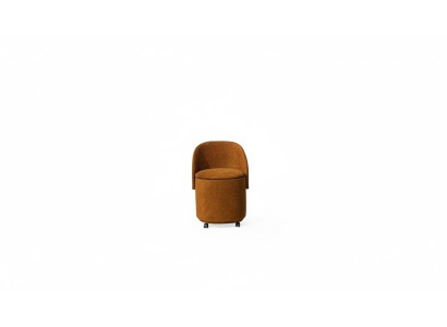 Designer Oranger Polsterstuhl Hocker-Stuhl Mit Stauraum Esszimmer Möbel