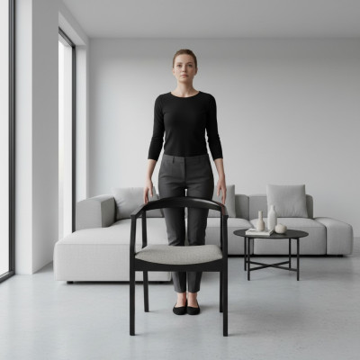 Schwarz Beiger Esszimmer Stuhl Esszimmer Stühle Designer Lehnstühle