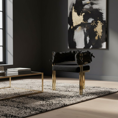 Schwarzer Metallstuhl Designer Esszimmer Stühle Luxus Edelstahlstühle