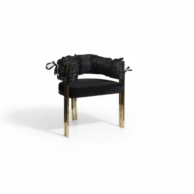 Schwarzer Metallstuhl Designer Esszimmer Stühle Luxus Edelstahlstühle
