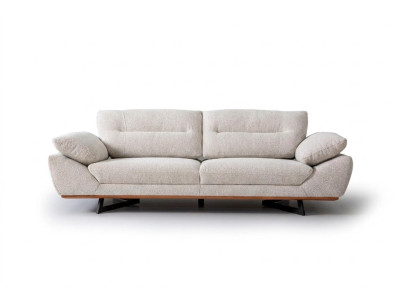 Komfort Designer Sofa 3 Sitzer Couch Polster Sofas Design Weiß in Wohnzimmer