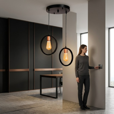  Deckenlampe für Wohnzimmer oder Gast luxuriös schwarz stilvoll Leuchte