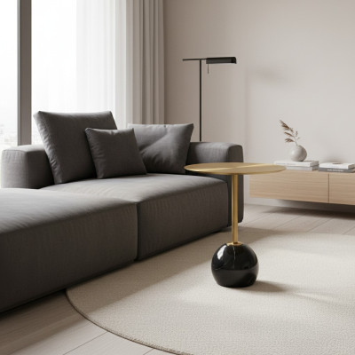 Weißer Moderner Ablagetisch Designer Metall Möbel Luxus Couchtische
