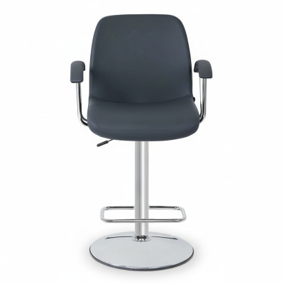 Modern Grau Stuhl Designer Barhocker Metall stilvoll Luxus Möbel Hocker