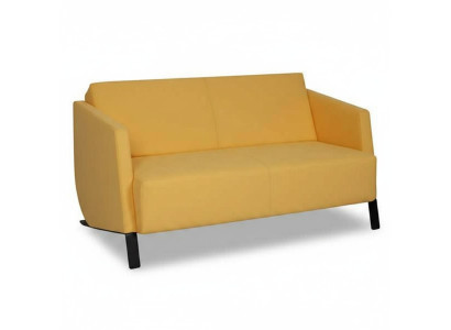 Gelber 2-Sitzer Moderne Wohnzimmer Polster Textil Couchen Luxus 2-er Neu