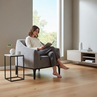 Grauer Wohnzimmer Sessel Polstersessel Einsitzer Moderner Relaxsessel