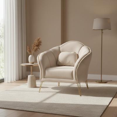 Modern Chesterfield Design Beige Sofa 2x Sessel Polster Couch Couchen Neu