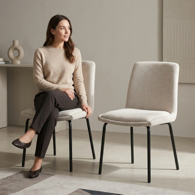 Weiße Polsterstühle Designer 2x Esszimmerstühle Moderne Küchenstühle