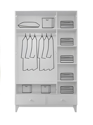 Schlafzimmer Design Kleiderschrank Möbel Jugendzimmer Schrank Holz Neu