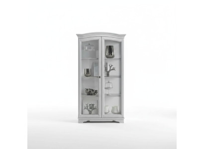 Vitrinen Schrank Echtholz Anrichte Vitrine Massiv Wohnzimmer Möbel Holz