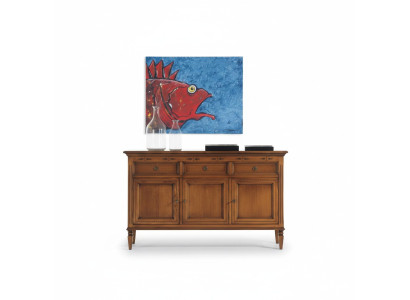 Design Klassisch Kommode Holz Anrichte Braun Sideboard Schrank Neu