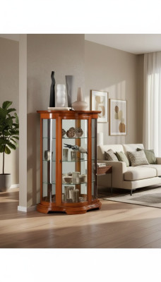 Vitrine Schrank Regal Wohnzimmer Anrichte Klassische Möbel Regale Holz