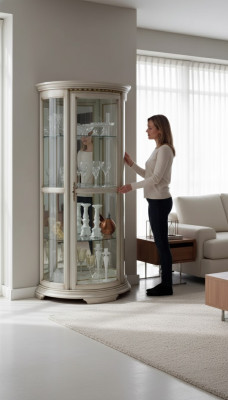 Wohnzimmer Anrichte Glas Schrank Vitrine Wohnzimmer Anrichte Holz Möbel