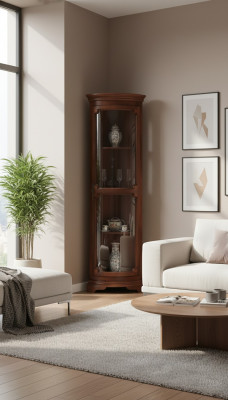 Eckvitrine Wohnzimmer Möbel Anrichte Holz Vitrinen Schrank Braun Neu